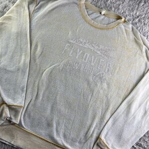 Flyover Brewing Company Shirt Adult Medium Yellow White Craft Beer Brew Nebraska